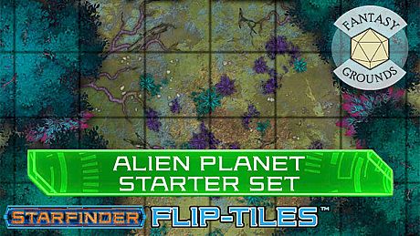 Fantasy Grounds - Starfinder RPG - Flip-Tiles - Alien Planet Starter Set DLC