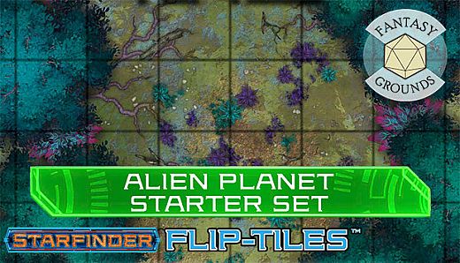 Fantasy Grounds - Starfinder RPG - Flip-Tiles - Alien Planet Starter Set