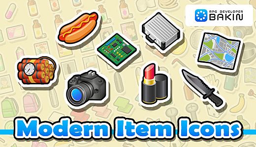 RPG Developer Bakin Modern Item Icons