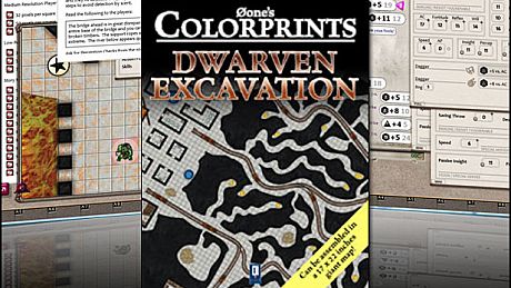 Fantasy Grounds - 0one's Colorprints #7: Dwarven Excavation (Map Pack) DLC