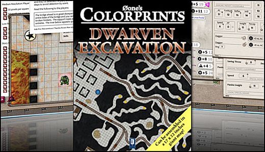Fantasy Grounds - 0one's Colorprints #7: Dwarven Excavation (Map Pack)