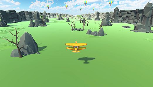 The Colorful Biplane