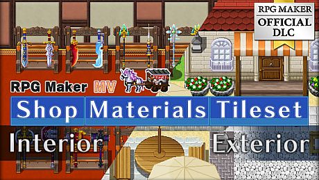 RPG Maker MV - Shop Materials Tileset - Interior / Exterior DLC