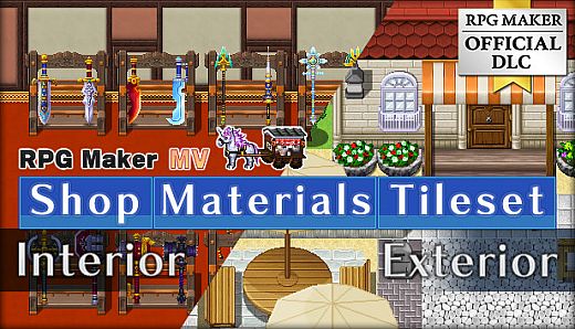 RPG Maker MV - Shop Materials Tileset - Interior / Exterior