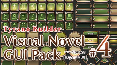 Tyrano Builder - Visual Novel GUI Pack #4 Color-Spruce [kopanda UI] DLC