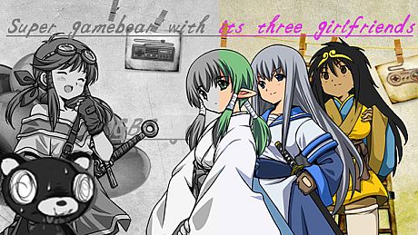 Super gamebear with its three girlfriends超级神经熊:你想知道关于超级喜欢游戏的一头黑色矮小的游戏熊是如何与它的“三个后宫团女朋友”购买到GBC游戏机的吗？ Game