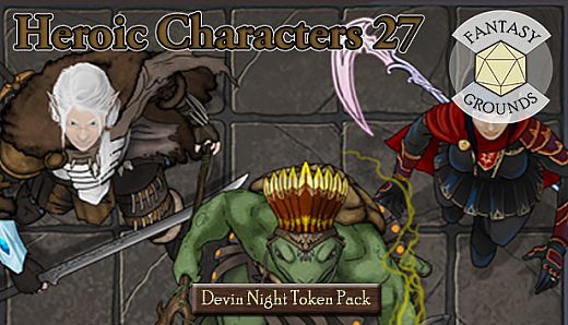 Fantasy Grounds - Devin Night Token Pack 140: Heroic Characters 27