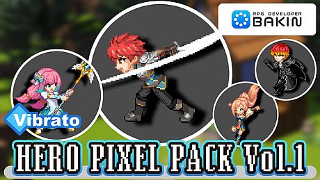 RPG Developer Bakin Vibrato HERO PIXEL PACK Vol.1 DLC