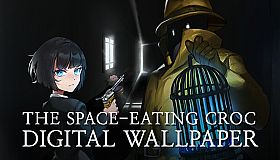 The Space-Eating Croc Digital Wallpaper