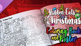 Hidden Cats in Christmas - Coloring Book and Poster