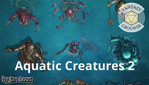 Fantasy Grounds - Jans Token Pack 32 - Aquatic Creatures 2