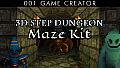 001 Game Creator - 3D Step Dungeon Maze Kit