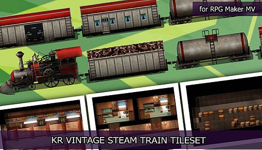 RPG Maker MV - KR Vintage Steam Train Tileset