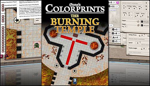 Fantasy Grounds - 0one's Colorprints #3: The Burning Temple (Map Pack)