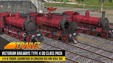 Trainz 2022 DLC - Victorian Railways Type 4 DD Class Pack - Canadian Red DLC