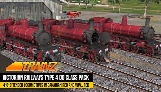 Trainz 2022 DLC - Victorian Railways Type 4 DD Class Pack - Canadian Red
