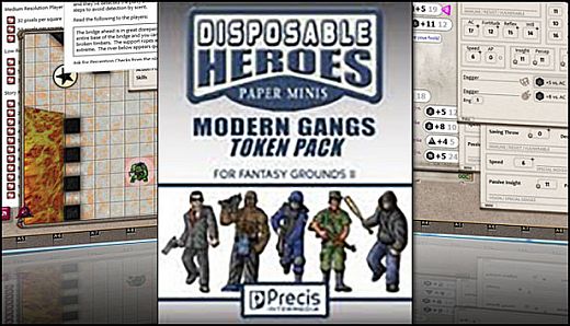 Fantasy Grounds - Disposable Heroes: Modern Gangs (Token Pack)