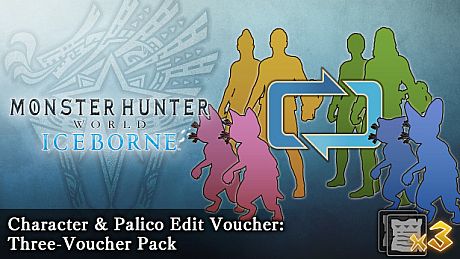 Monster Hunter: World - Character & Palico Edit Voucher: Three-Voucher Pack DLC