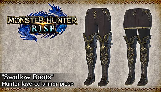 MONSTER HUNTER RISE - "Swallow Boots" Hunter layered armor piece