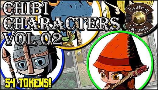 Fantasy Grounds - Chibi Characters Vol 2 (Token Pack)
