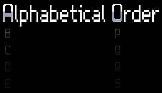 Alphabetical Order