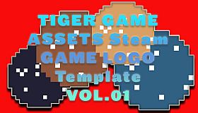 TIGER GAME ASSETS Steam GAME LOGO Template VOL.01