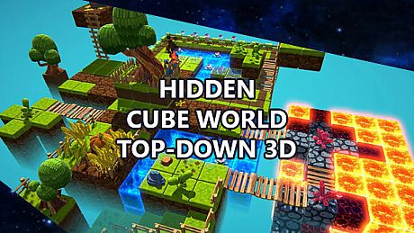 Hidden Cube World Top-Down 3D Game