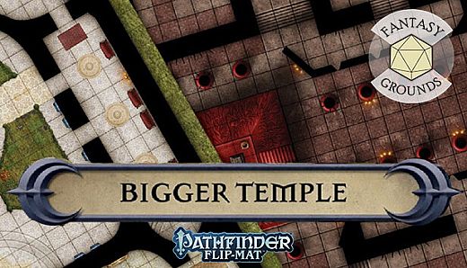 Fantasy Grounds - Pathfinder RPG - Pathfinder Flip-Mat: Bigger Temple
