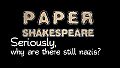 Paper Shakespeare, Charity Scene: Seriously, Why Are There STILL Nazis?