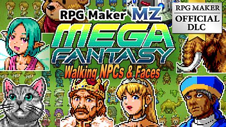 RPG Maker MZ - MEGA FANTASY Walking NPCs and Faces DLC