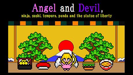 Angel and Devil,ninja,sushi,tempura,panda and the statue of liberty Game
