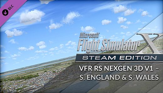 FSX Steam Edition: VFR Real Scenery NexGen 3D - Vol. 1: Southern England and South Wales Add-On