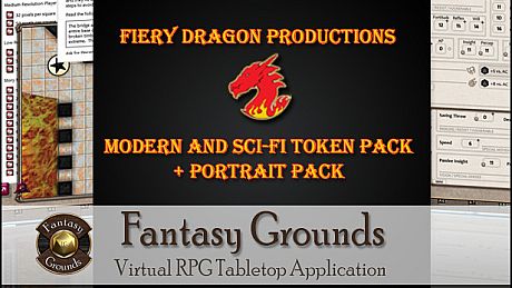 Fantasy Grounds - Fiery Dragon Modern & Sci-Fi Token and Portrait Pack DLC