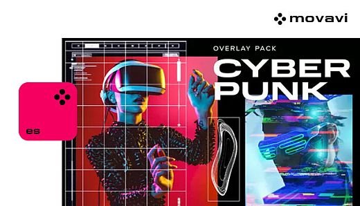 Movavi Video Editor 2025 - Cyberpunk Overlay Pack