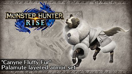 Monster Hunter Rise - "Canyne Fluffy Fur" Palamute layered armor set DLC