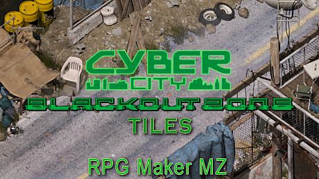 RPG Maker MZ - CyberCity BlackoutZone Tiles DLC