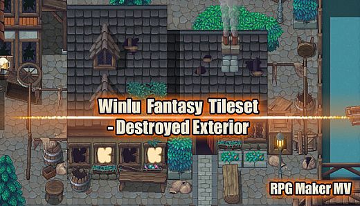 RPG Maker MV - Winlu Fantasy Tileset - Destroyed Exterior