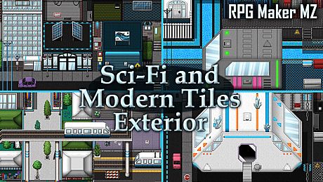 RPG Maker MZ - Sci-Fi and Modern Tileset - Exterior DLC