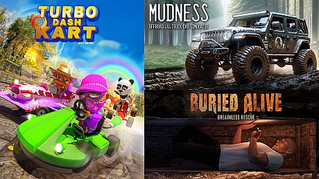 Turbo Dash Kart & Mudness Offroad & Buried Alive Bundle