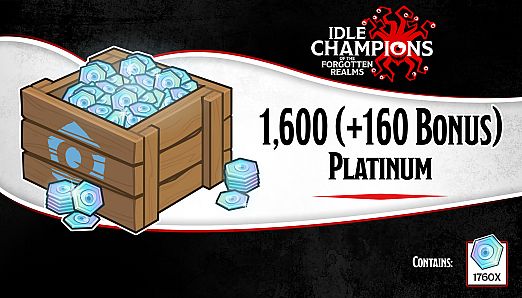 Idle Champions of the Forgotten Realms - 1,600 (+160 Bonus) Platinum