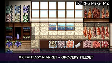 RPG Maker MZ - KR Fantasy Market - Grocery Tileset DLC