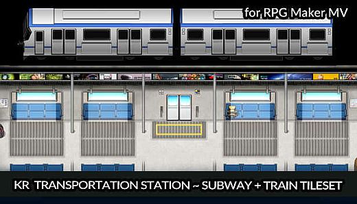 RPG Maker MV - KR Transportation Station - Subway and Train Tileset