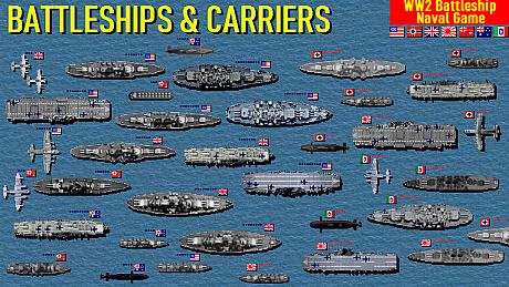 Battleships and Carriers - WW2 Battleship Game Game