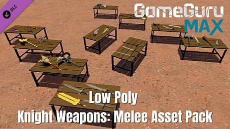 GameGuru MAX Low Poly Asset Pack - Knight Weapons Melee DLC