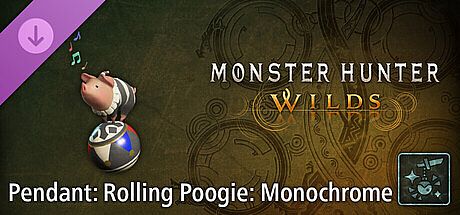 Monster Hunter Wilds - Pendant: Rolling Poogie: Monochrome