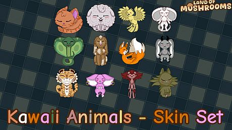 Kawaii Animals - Skin Set - Land of Mushrooms DLC