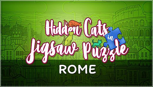Hidden Cats in Jigsaw Puzzle - Rome