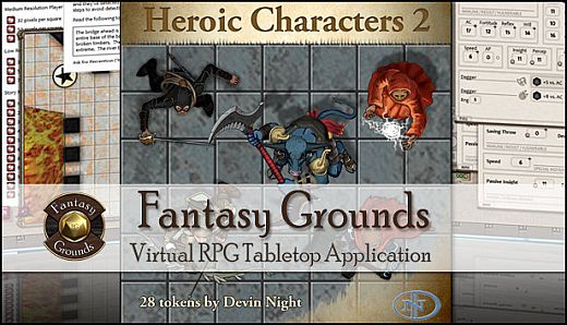 Fantasy Grounds - Top-down Tokens - Heroic 2