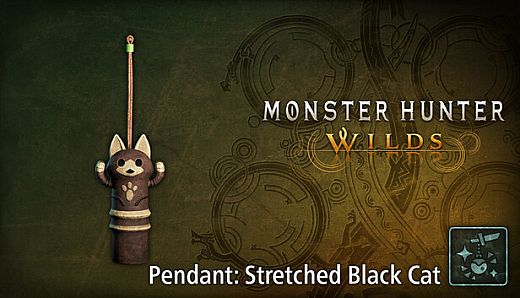 Monster Hunter Wilds - Pendant: Stretched Black Cat