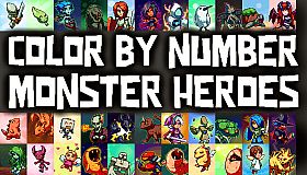 Color by Number - Monster Heroes